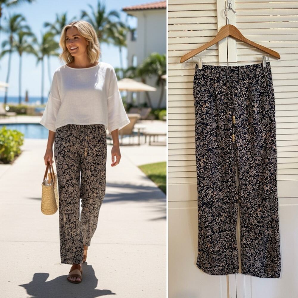 Zara Tropical Printed Pants
